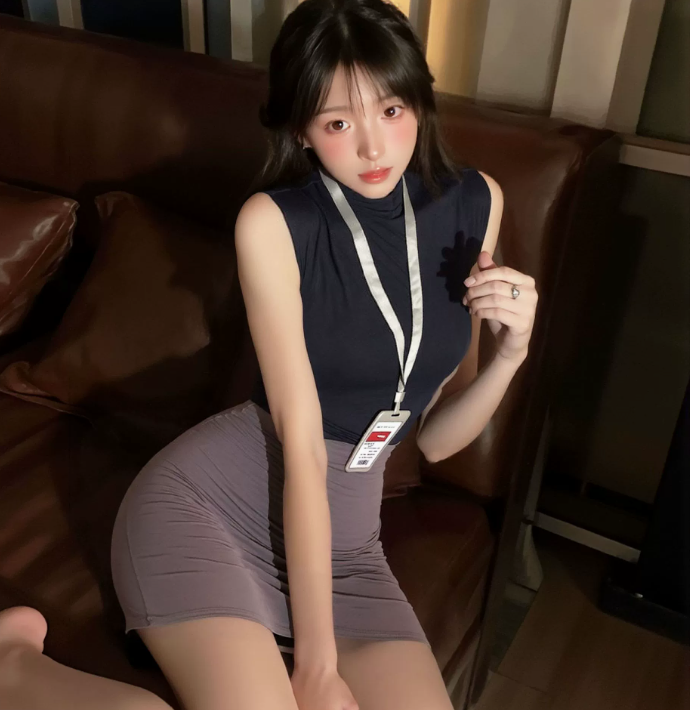 秘书装高腰弹力显瘦职业装情趣内衣性感COS包臀裙10